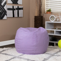 Flash Furniture Small Lavender Dot Kids Bean Bag Chair DG-BEAN-SMALL-DOT-PUR-GG